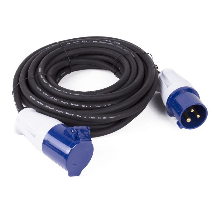 Prolunga elettrica industriale 2P+T 16A in neoprene 3X1,5mm2 H07RN-F 10 metri IP44