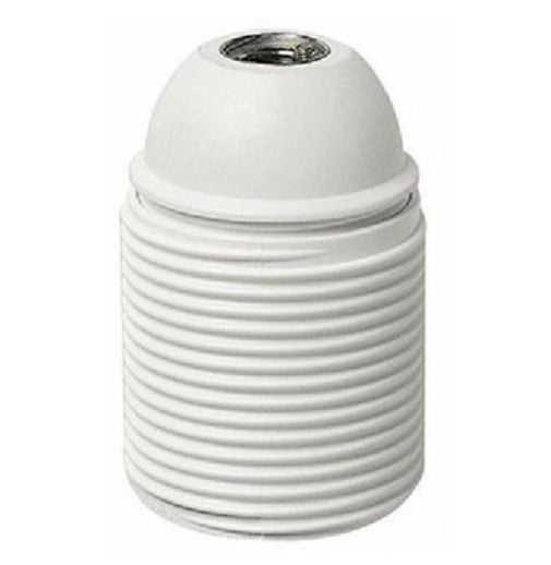 Portalampada termoplastico filettato bianco E27