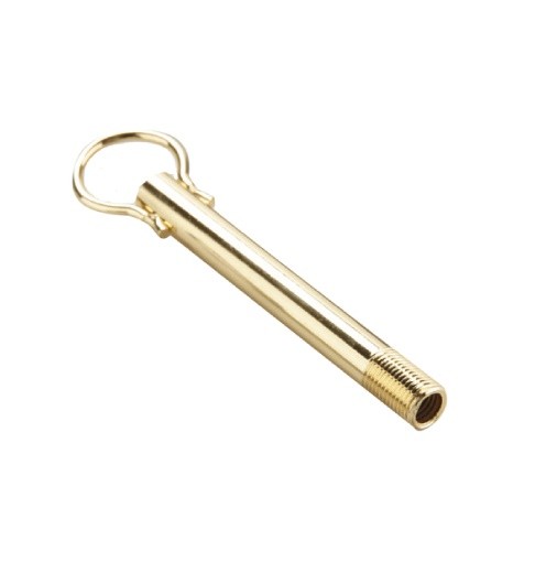 Tige per portalampada con anello di sostegno finitura ottone