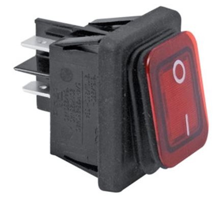 Interruttore bipolare luminoso 16A - 250V resistente all'acqua
