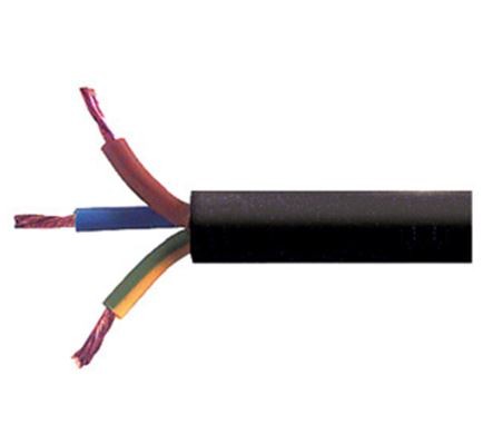 Cavo elettrico tripolare 3 X 0,75 nero