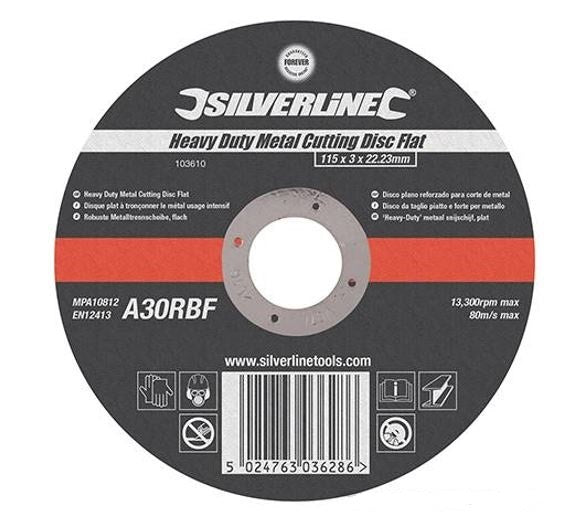 Disco da taglio piatto 115X3X22,23 per metallo a sollecitazione severa A30RBF