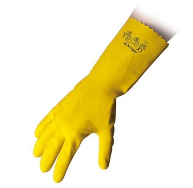 Guanti taglia XL (9/9,5) riutilizzabili in lattice felpati 55 gr REFLEXX 91