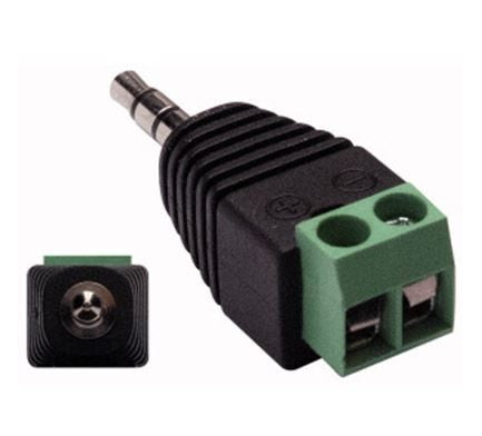 Adattatore da spina 3,5mm stereo a morsetto 2 poli