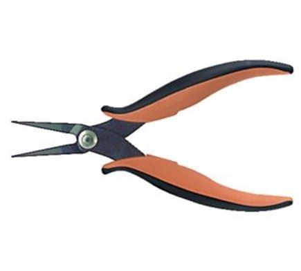 Pinza per elettronica PN2005 a becchi piatti zigrinati lunghi