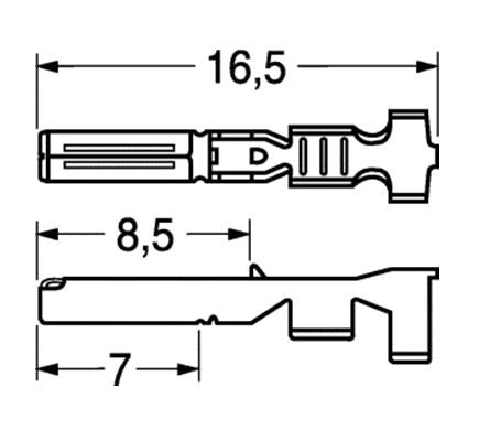 Contatti femmina per SUPER SEAL 1.5 CAVO 0,3-0,5 mm2 cod. 282403-1