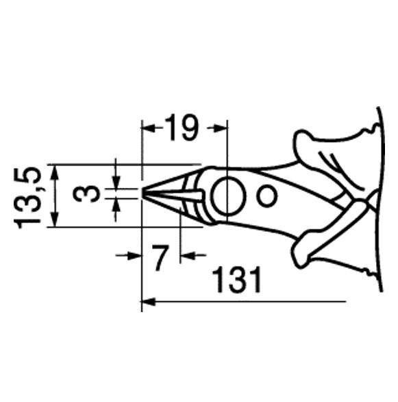 Tronchesina professionale a taglio smussato PIERGIACOMI TR58