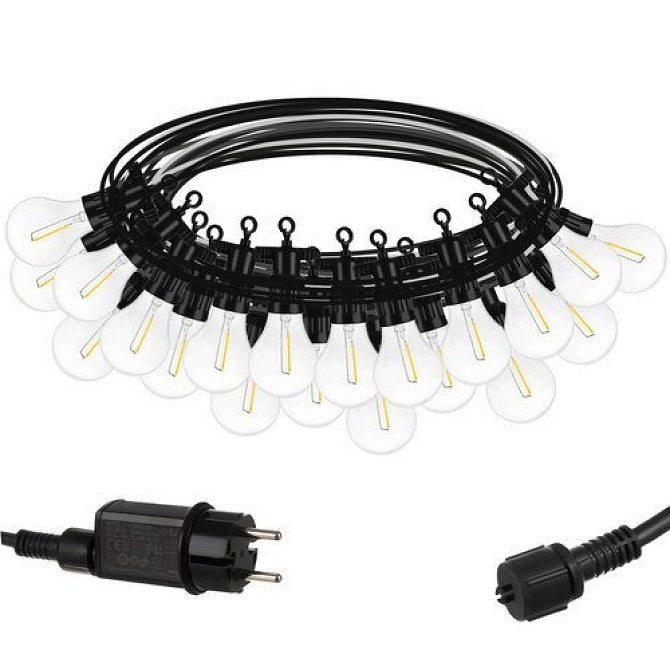 Catenaria ghirlanda luci led per esterno da giardino 10 metri 24V IP44