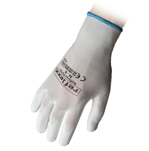 Guanti taglia L (9) IN poliuretano bianco REFLEXX PU15