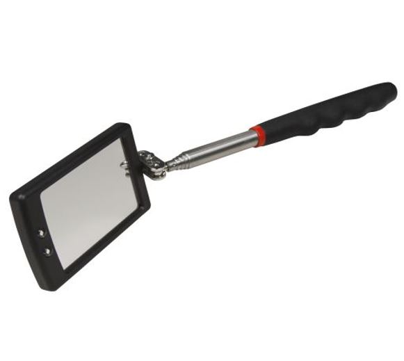 Specchietto con asta telescopica 28-80 cm con illuminazione a led