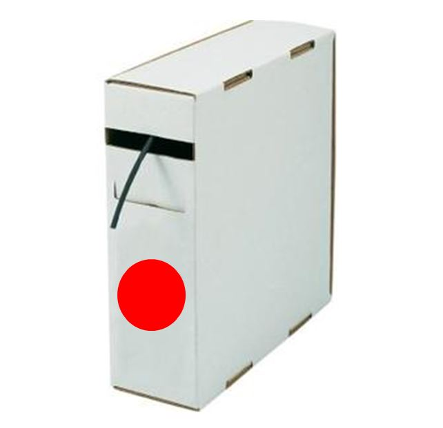 Box guaina diametro 6,4 termorestringente in poliolefina 2:1 rossa 5 metri