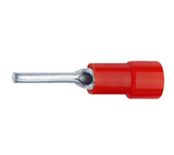 Puntale tondo preisolato rosso ELEMATIC sezione 0,25 - 1,5 mm2 confezione 100 pezzi