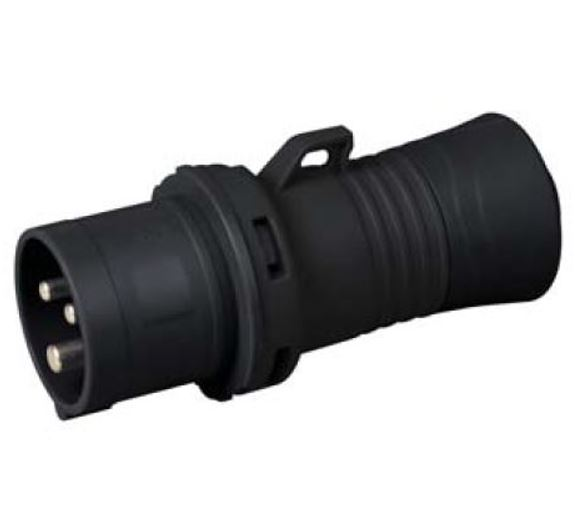 Spina mobile 32A 2P+T 6H 200-250V nera IP44  ROSI 9413N