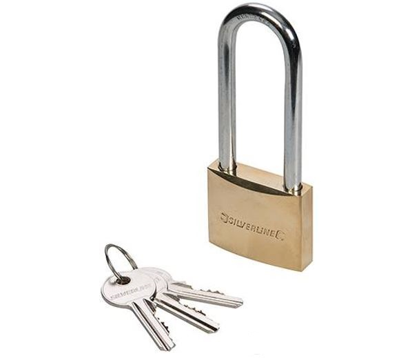 Lucchetto 50 mm in ottone gambo lungo