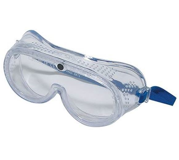 Occhiali antinfortunistici protettivi di sicurezza con ventilazione diretta