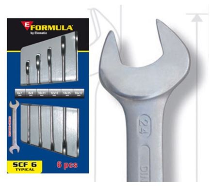Set chiavi a doppia forchetta elematic 6 pezzi