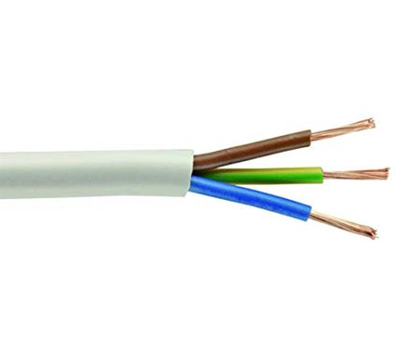 Cavo tripolare 3 X 2,5 mm2 H05VV-F bianco