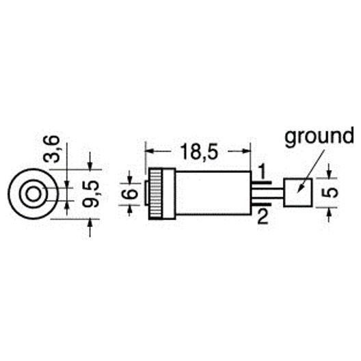 Presa JACK da pannello diametro 3,5 stereo