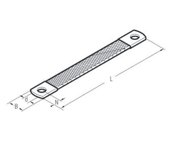 Treccia flessibile in rame 16 mm2 x 570 mm CEMBRE FL16-570