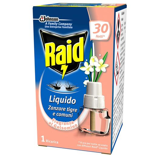 Ricarica liquida al gelsomino per diffusore raid liquido elettrico antizanzare 21 ml