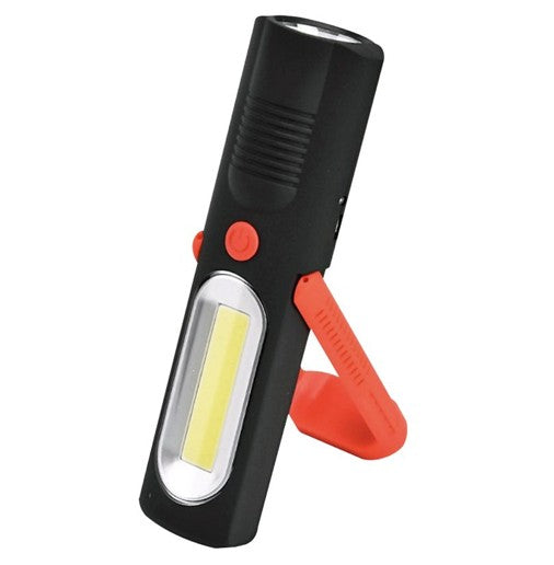 Lampada torcia LED + COB con supporto regolabile e base magnetica YD-6303B