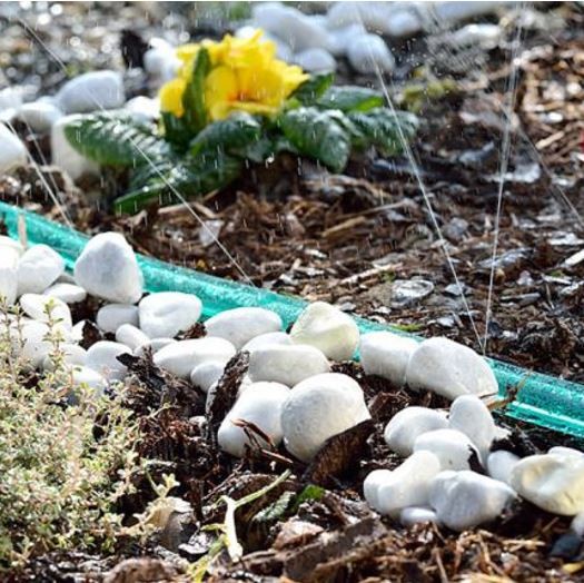 Tubo per irrigazione diametro 25 mm in PVC microperforato con connettore colore verde lunghezza 7,5 metri