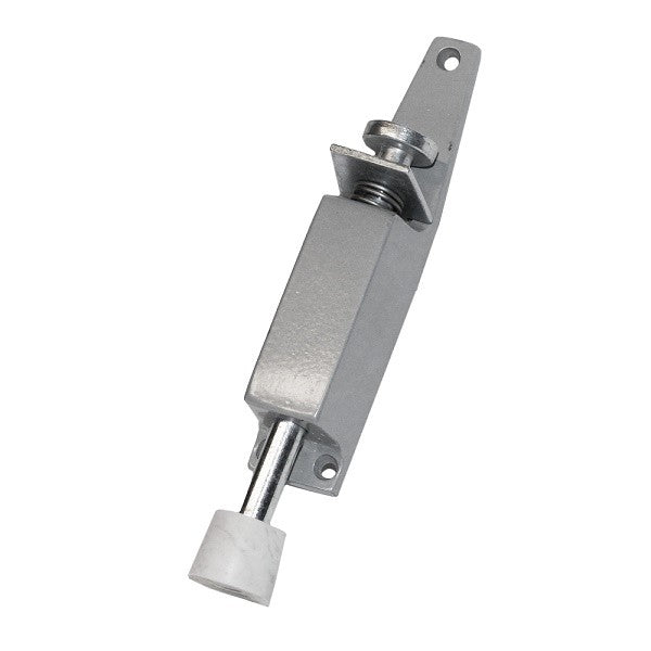 Fermaporta a pedale ottonato finitura silver 12x25 mm