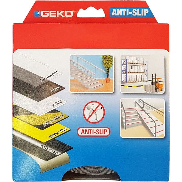 Nastro adesivo antiscivolo 25mm x 18 metri nero GEKO ANTI-SLIP