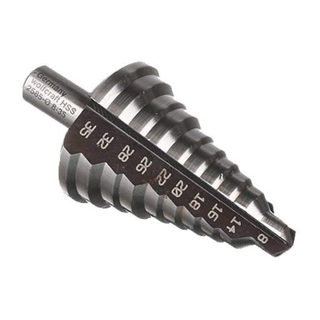 Punta conica a scalini HSS da diametro 8 a 35 mm WOLFCRAFT 2585000