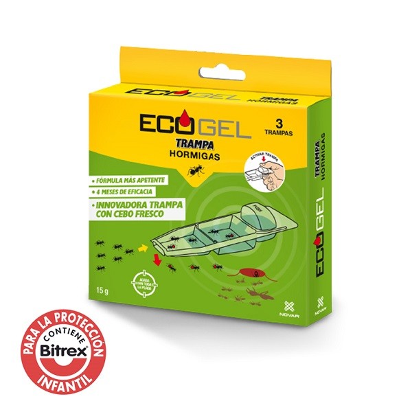 Ecogel esca insetticida per formiche 3 trappole da 15 grammi