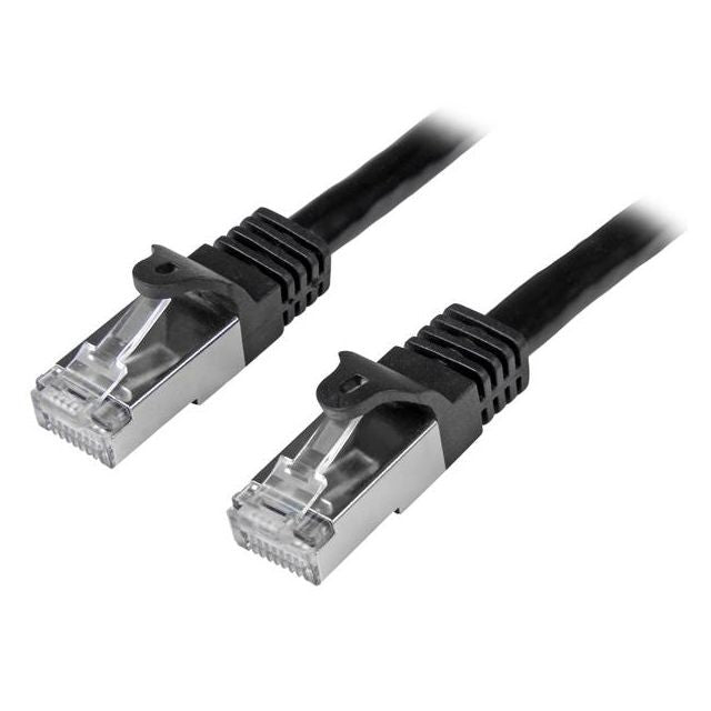 Cavo Ethernet RJ45 piatto patch cord Cat7 U/FTP lunghezza 10 metri nero