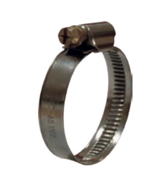 Fascetta stringitubo 10 -16 mm in acciaio inox 18/8 AISI 304 W2