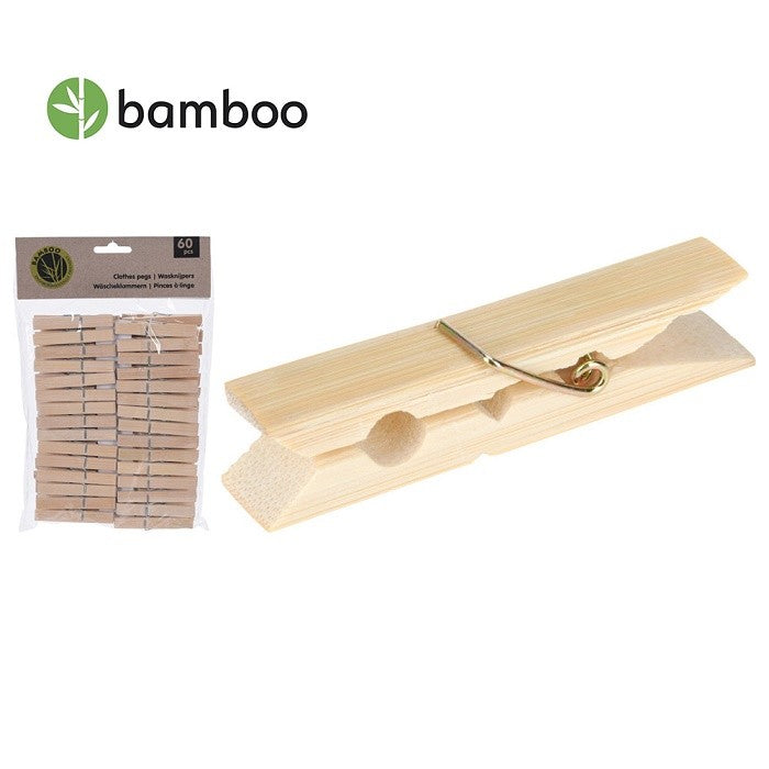 60 Mollette in bamboo da 7 cm