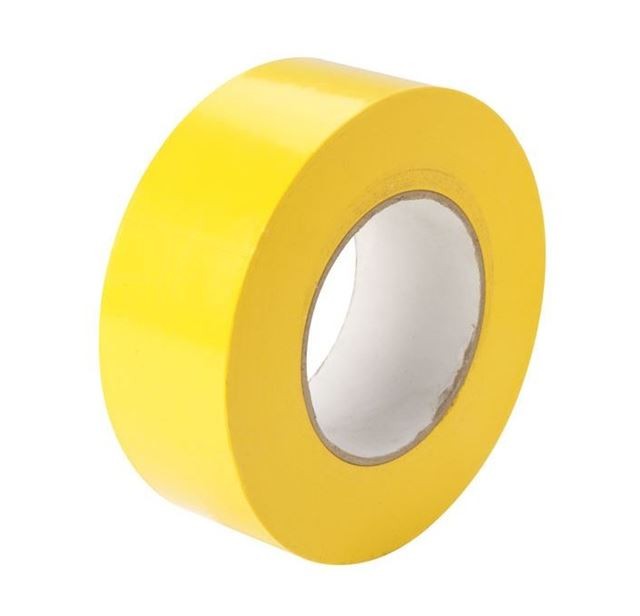 Nastro isolante 15x10 mt PVC autoadesivo giallo