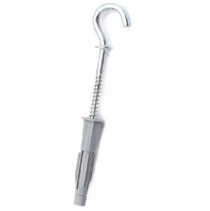 100 Tasselli con collarino completi di vite a occhiolo aperto 6X40 per fissaggi leggeri universali