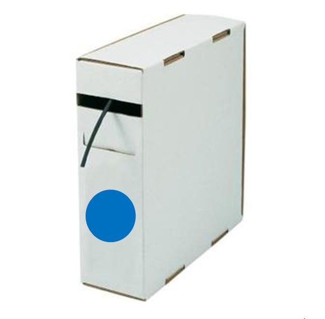 Box guaina diametro 3,2 termorestringente in poliolefina 2:1 blu 10 metri