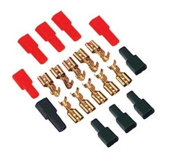 Kit 10 faston femmina a coprifaston passo 4,8