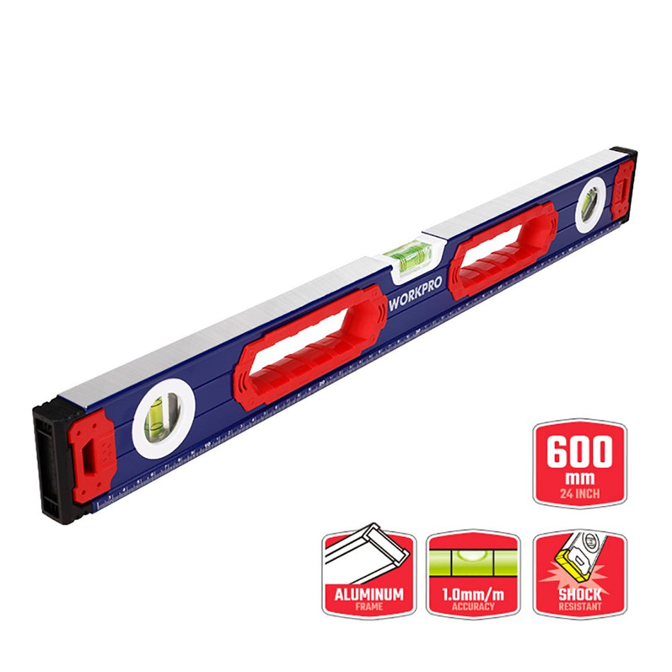 Livella a bolla con base magnetica 60 cm WORKPRO WP262014