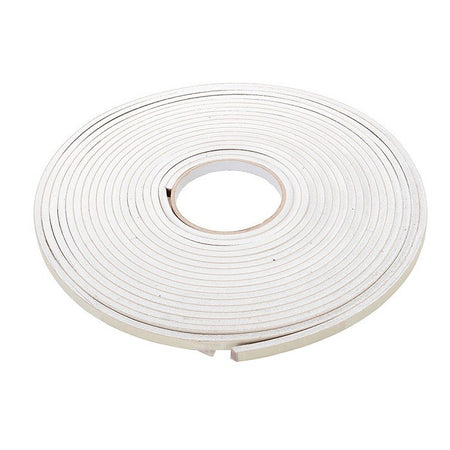 Guarnizione paraspifferi 3 x 8 mm autoadesiva in schiuma EVA 10,5 metri bianca