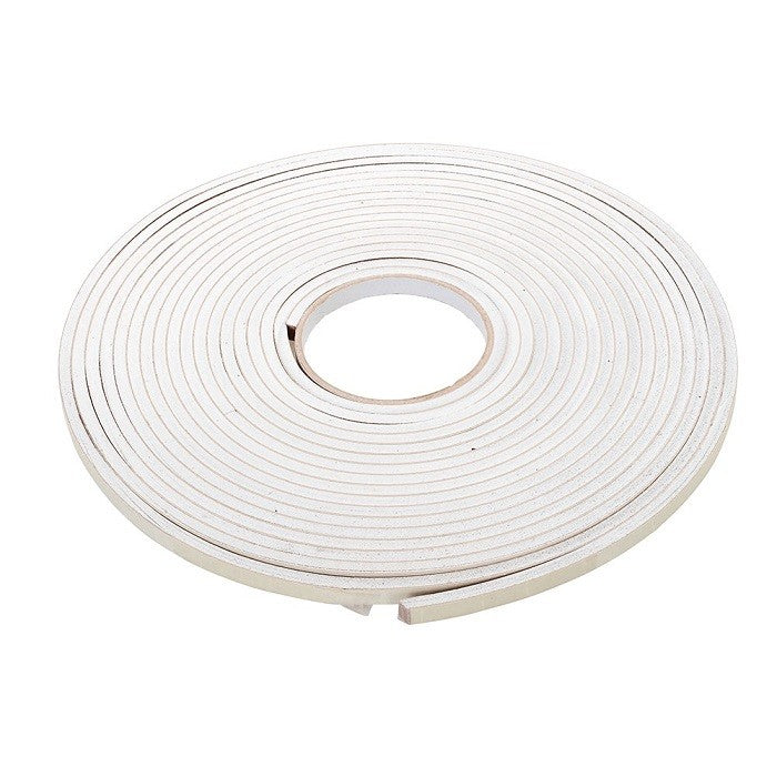 Guarnizione paraspifferi 3 x 8 mm autoadesiva in schiuma EVA 10,5 metri bianca
