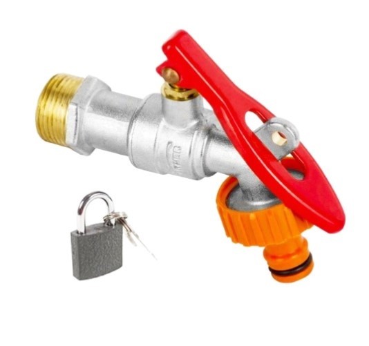 Rubinetto 1/2" da giardino con lucchetto