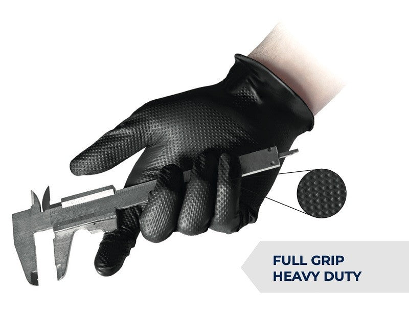 Guanti monouso in nitrile taglia XL neri full grip REFLEXX N85 confezione 50 pz