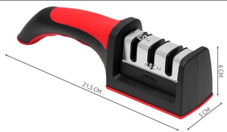 Affilacoltelli manuale 3 gradi di affilatura con manico confortevole RS168