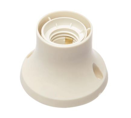 Portalampada da parete dritto E27 bianco
