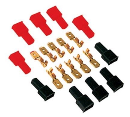 Kit 10 faston maschio e coprifaston passo 6,35
