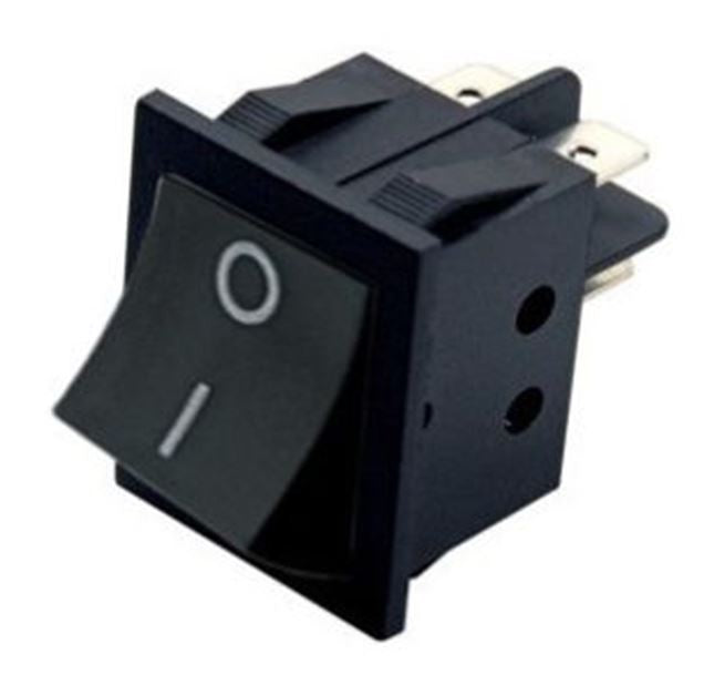 Interruttore bipolare con autoritorno 15A - 250V nero TUV