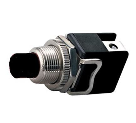 Pulsante 4A-250VCA con autoritorno normalmente aperto nero