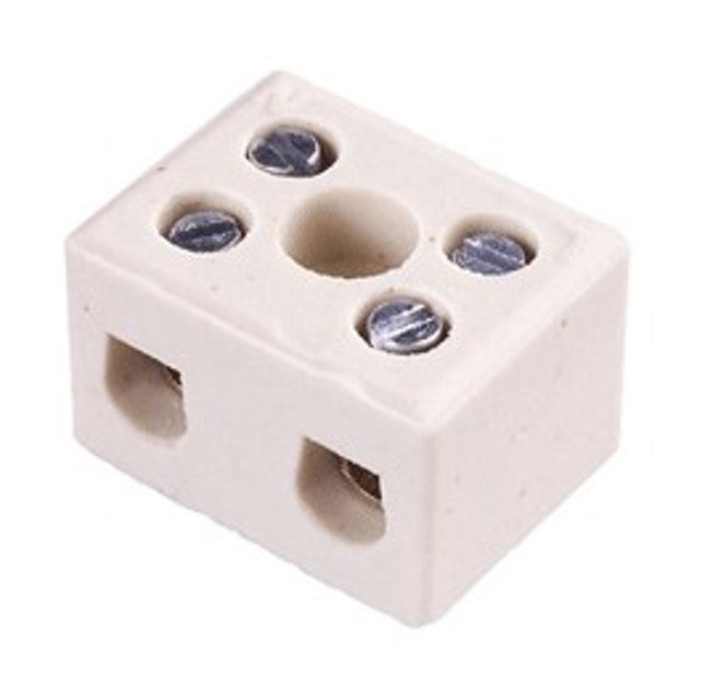 Morsettiera in ceramica steatite bipolare 4mmq 10A
