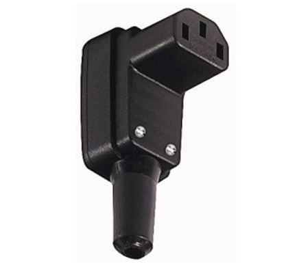Presa volante tripolare ad angolo 90° standard 10A-250V