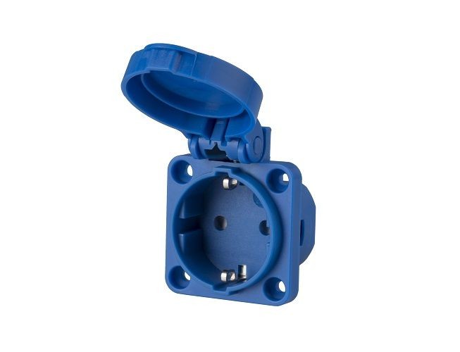 Presa da incasso 16A 2P+T 6H 250V side blu  IP54  ROSI 83111